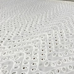 Ткань шитье белое волна 3313