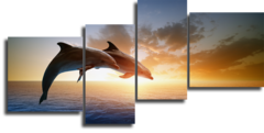 Модульная картина "Дельфины"