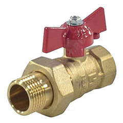 Кран шаровой латунь 11б27п1 Ду 25 Ру16 ВР/"американка" бабочка SantechSystems .