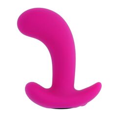 Розовый вибромассажёр простаты с пультом ДУ Hooking Up - 9,5 см. - 