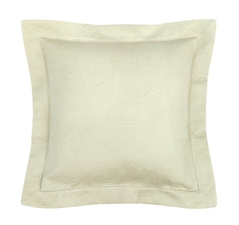 Наволочка декоративная 47х47 Luxberry Country с мережкой зелёная