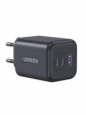 Зардяное устройство UGREEN X527 (65156B) 45W 3-Port USB-A+2-USB-C GaN Fast Charger EU, серый