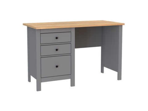 Стол письменный Сага 120х56х76,7 см, серый/ясень