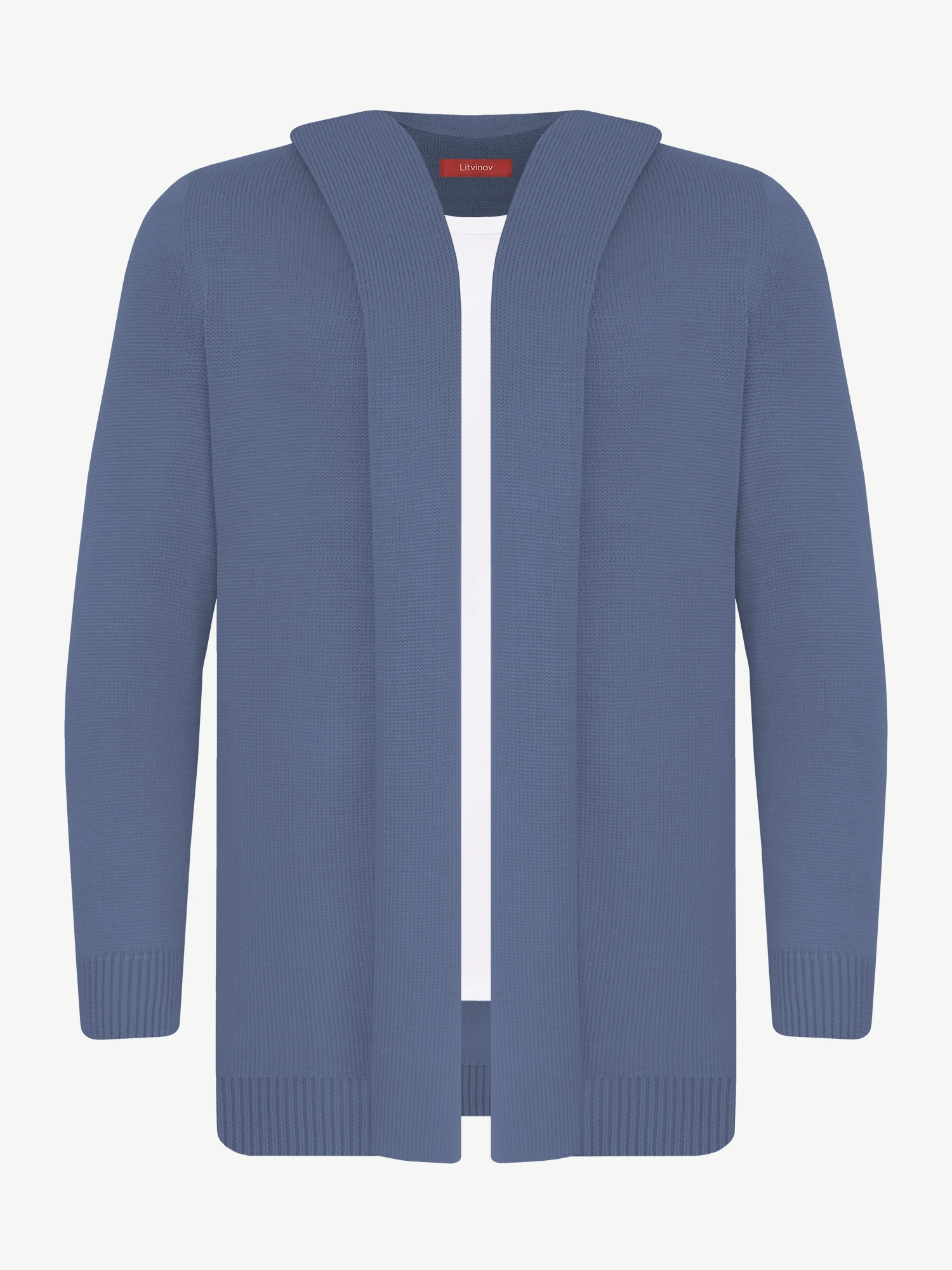 Кардиган с капюшоном из мягкой шерсти