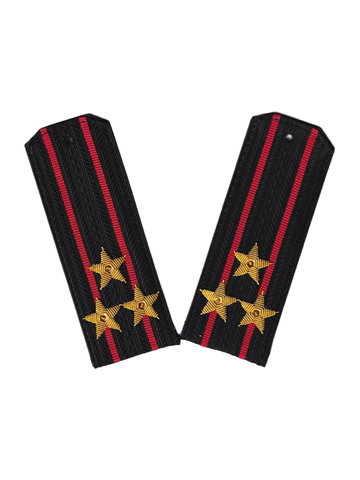 Погоны ВМФ вышитые полковник 2 красных просвета