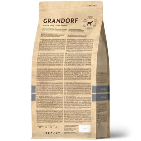 GRANDORF Кролик с индейкой Для стерилизованных кошек и кастрированных котов