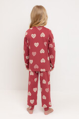 пижама  для девочки  К 1561/спелая вишня,доброе сердце