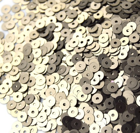 736W Пайетки плоские 4 мм, цвет шалфей