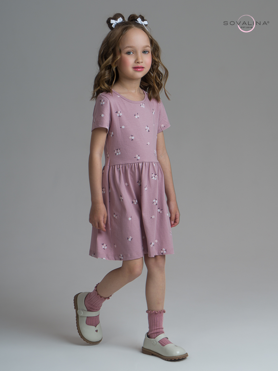 Платье Лето черничные незабудки