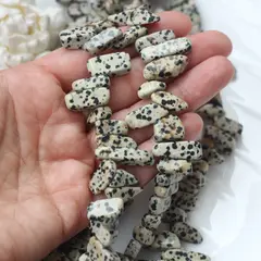 Далматиновая яшма галтовка, 12-25 мм, нить 36 см, К100
