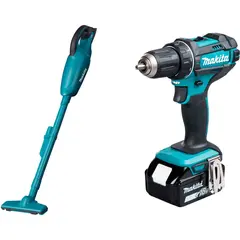 Аккумуляторная дрель-шуруповёрт + пылесос Makita DDF482RME-DCL180Z