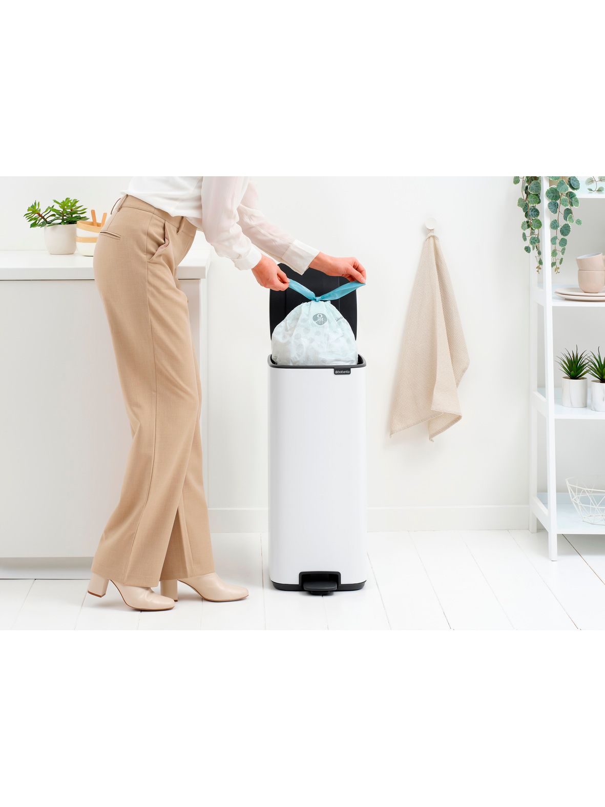 Мусорный бак Bo с педалью (30 л), Белый, арт. 236921 - фото 14