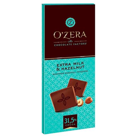 Шоколад Extra milk&Hazelnut 31,5% 'O'Zera', 90г