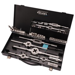 Набор метчиков и плашек M3 -M12 HSSE 45пр Volkel 49151