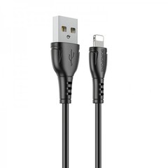 USB Кабель Borofone BX51 USB (m)-Lightning (m) 1.0м 2.0A силикон черный