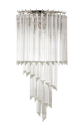 Бра настенное для спальни 60x30см Garda Decor хром со стеклянным декором