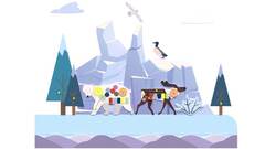 Декоративно-развивающая панель  «Северное сияние» 3 метра