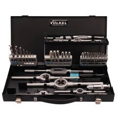 Набор метчиков и плашек M3 -M12 HSSE 45пр Volkel 49151