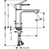 Hansgrohe Rebris E 72557000 Смеситель для раковины с донным клапаном, хром