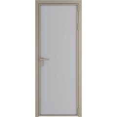 Алюминиевая дверь 1AP никель матовый лайт грей элегант