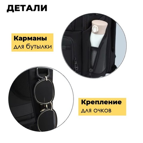Картинка рюкзак городской Ozuko 9772S Black - 26