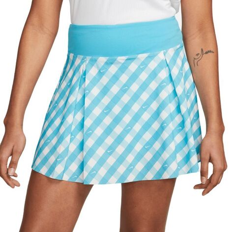 Юбка теннисная Nike Court Dri-Fit Advantage Print Club Skirt - baltic blue/black