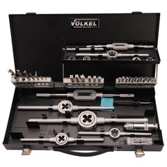 Набор метчиков и плашек M3 -M12 HSSE 45пр Volkel 49151