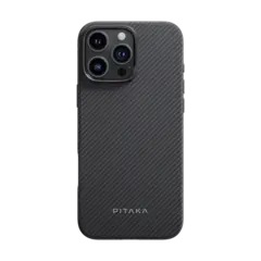 Противоударный чехол Pitaka Military-Grade Protective Case для iPhone 16 Pro, Черный (KI1601PPA)