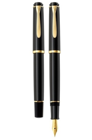 Ручка перьевая Pelikan Elegance Classic P200 Black GT, M (930479)