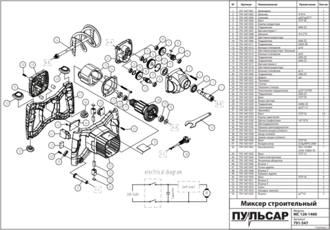 Шпонка ПУЛЬСАР MC 120-1400 3*3.7*9 (791-547-008)