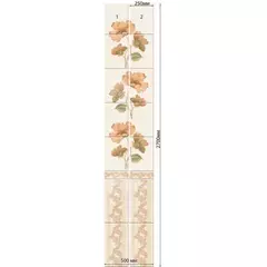 Панель ПВХ ВЕК фотопечать 3D глянец Камила Алая 2700х250 мм