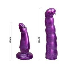 Фиолетовый стапон с двумя насадками - 18 см. - 