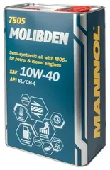 Масло Mannol Molibden Benzin 10W40 SN/CH A3/B3 (1л) п/синтетика