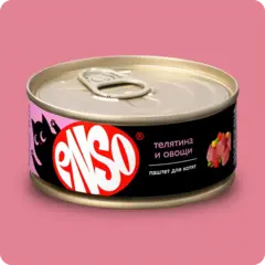 ENSO консервы для котят паштет с телятиной и овощами 100 г