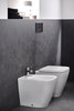 Ideal Standard T459501 Ideal Standard i.life S Напольное пристенное биде, с отверстием под смеситель, с отверстием перелива, с крепежом TT0257919. Короткая проекция