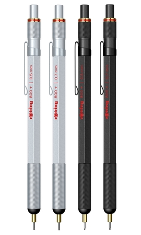 Карандаш механический Rotring 800+ Matte Silver, 0.7 mm  (1900184)