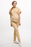 Спортивный костюм для беременных и кормящих 10621 бежевый