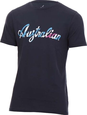 Теннисная футболка Australian T-Shirt Cotton Printed - blu navy