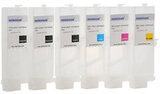 Комплект перезаправляемых картриджей для Canon imagePROGRAF iPF670, iPF680, iPF685, iPF770, iPF780, iPF785, iPF670E. Комплект 6 шт. Объём 260 мл, без чипов.