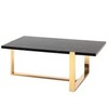 Журнальный столик Tob 109х66 см, черный мрамор, золото
