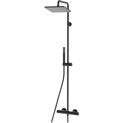 L10103.073 BOSSINI Душевая стойка с термостатическим смес., верхний душ COSMO 230х230 мм., ручной душ ,цвет черный матовый фото