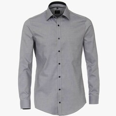 Рубашка Venti Body Fit 103413700-750 из фактурной ткани цвет Антрацит