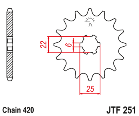 Звезда ведущая JTF251-14