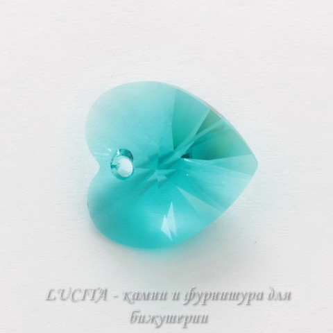6228 Подвеска Сваровски Сердечко Blue Zircon (14,4х14 мм)