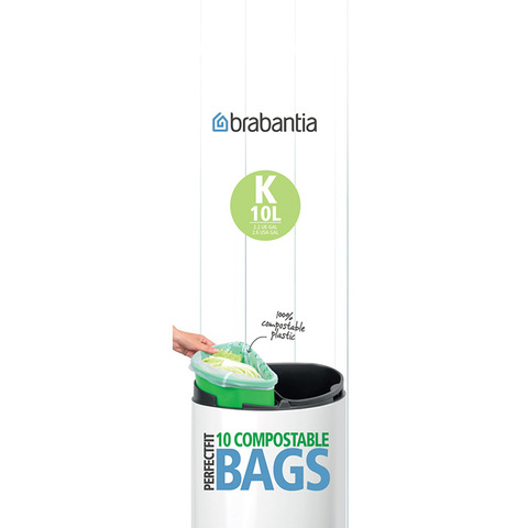 Пакет пластиковый биоразлагаемый, К (10 л), 10 шт., артикул 364983, производитель - Brabantia