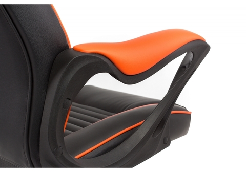 Офисное кресло для персонала и руководителя Компьютерное Leon черное / оранжевое 68*68*128 Черный / оранжевый