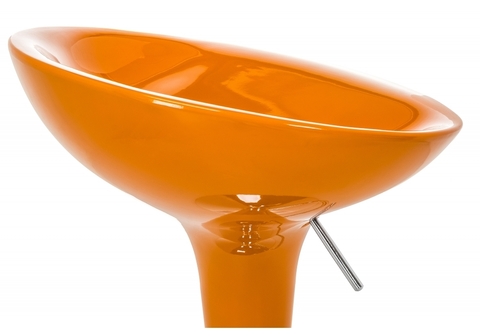 Барный стул Orion оранжевый 40*40*75 - 96,5 Оранжевый пластик /Хромированный металл каркас