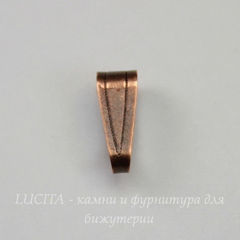 Винтажный декоративный элемент - бейл 10х4 мм (оксид меди)