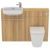 Ideal Standard T459401 "Ideal Standard i.life S Напольный пристенный безободковый унитаз-соло, технология RimLS+, горизонтальный (универсальный) выпуск, с крепежом