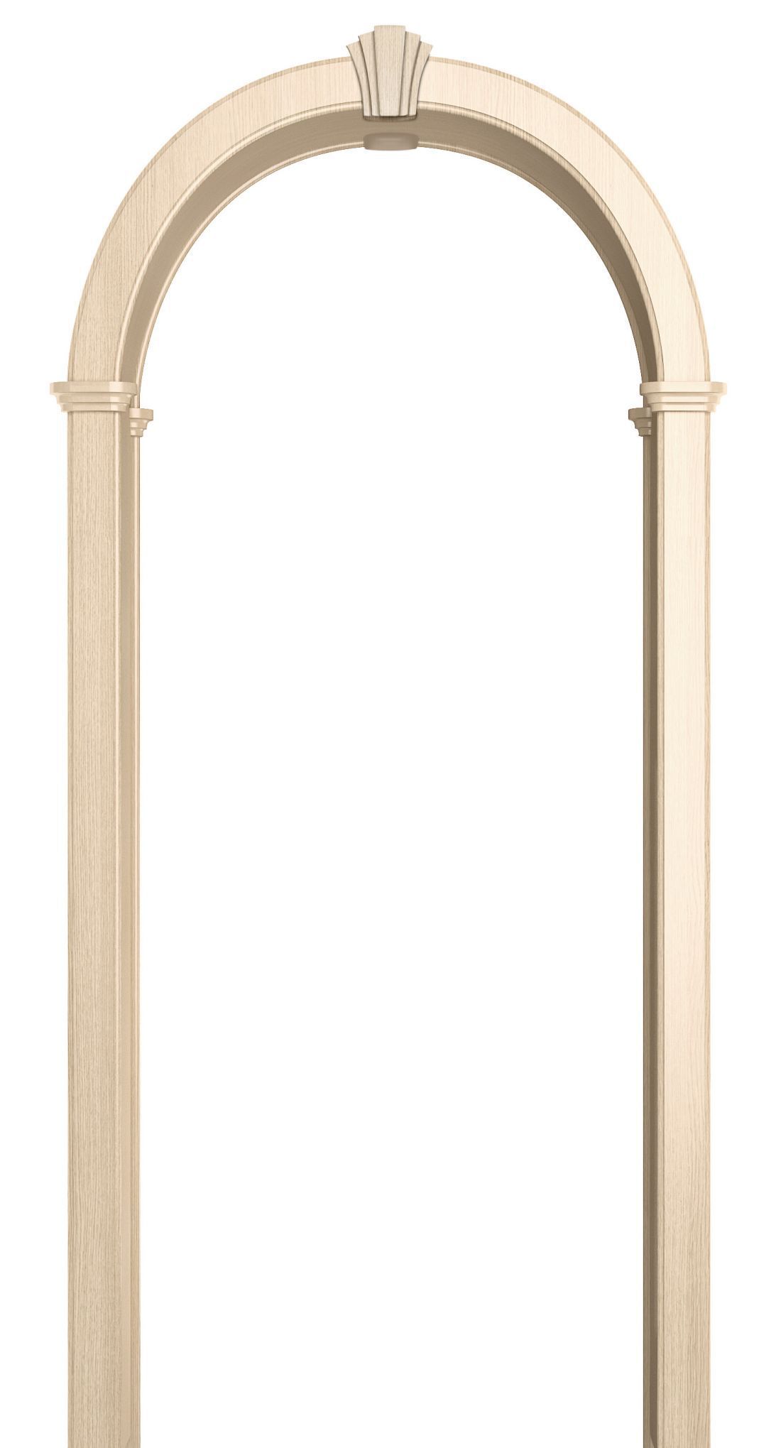 Арка межкомнатная пленка ПВХ Лесма, Романская, цвет беленый дуб